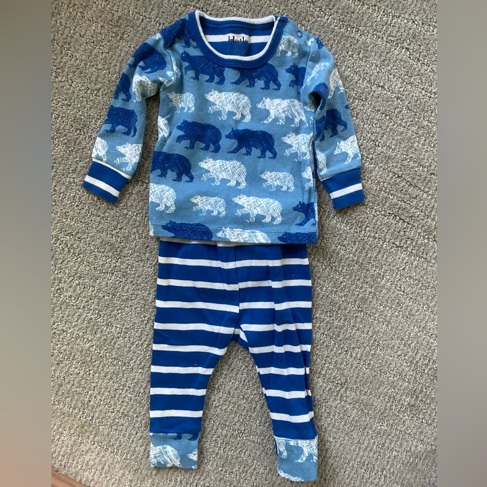 Hatley Striped Blue and White Baby Pajamas
